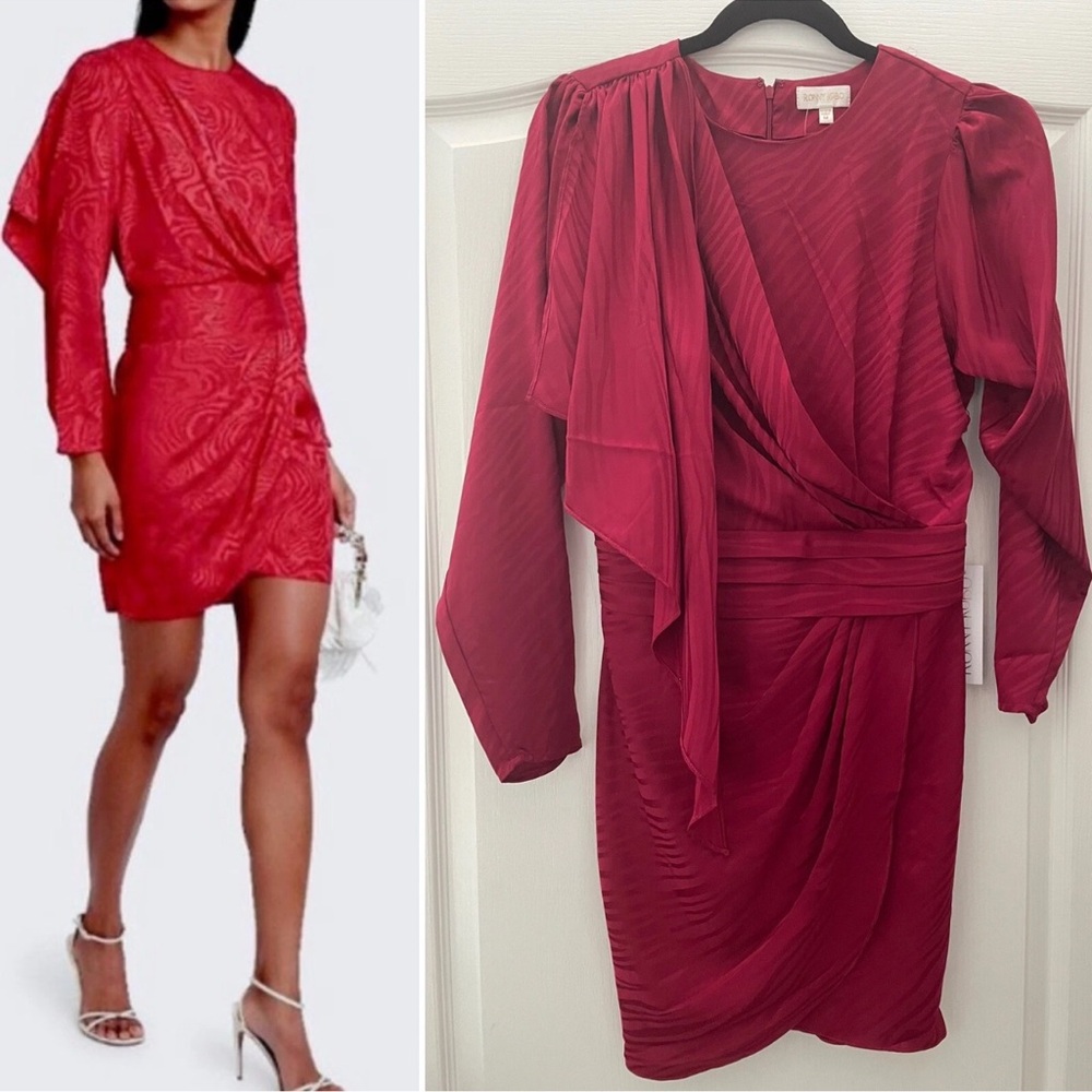 Ronny Kobo shanaya red mini dress M